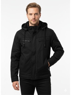 Dynamo Erkek Siyah Gabardin Su Geçirmez Kaban 2565