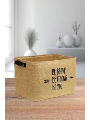 Luxway Home Be You Jüt, Dolap Içi Banyo Çamaşır Çocuk Odası Düzenleyici Katlanır, Saklama Sepeti  25X14X18