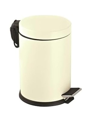 Storemax Premium Serisi 3 Litre Hacimli Paslanmaz Banyo-Mutfak Pedallı Çöp Kovası Krem