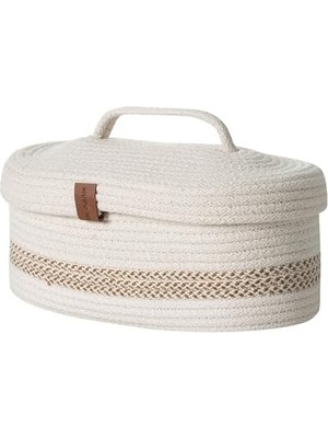 Storemax Venus Oval Düzenleyici Sepet Bej Ekru 30X13X11