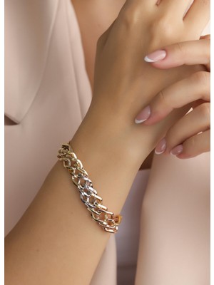 Narin Mücevherat Nar-In Altın Mücevherat Üç Renk Altın Bileklik 021