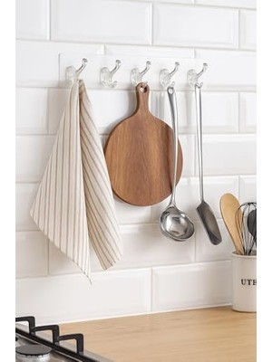 Storemax 2 Adet Şeffaf Duvar Askısı 5’li Set – Iz Bırakmayan, Güçlü Yapışkanlı, Delmeden Montaj, Kapı Arkası, Banyo ve Mutfak Için Şeffaf Organizer Kanca Askılık