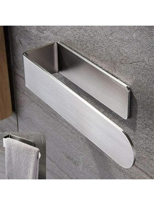 Storemax Havluluk, Kendinden Yapışkanlı Paslanmaz Çelik Havlu Askısı, Banyo ve Mutfak Için Pratik Havlu Asma Çözümü, Kolay Montajlı ve Dayanıklı