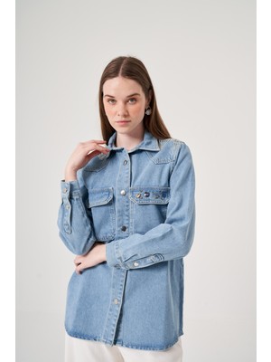 OE25Y939658 Omelya Denim Kot Ceket