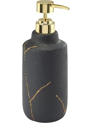 Storemax Miller - Losyon Pompası/sabunluk, Reçine Tezgah Temelleri, Ev ve Banyo Için Çok Amaçlı Aksesuarlar (Sidney Koleksiyonu, Siyah/altın)