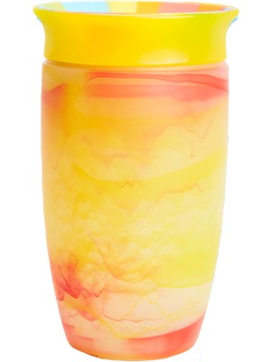 Munchkin Mucize 360° Alıştırma Bardağı 12 Ay+ |296 ml | BPA İçermez | Sarı Tropikal Desen