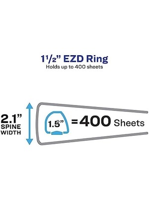 Storemax Heavy-Duty View 3 Halkalı Defter, 3,8 Cm, One Ezd Halkalar, 1 Lila Klasör (79774)