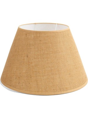 Storemax Doğal Jüt Kumaş Konik Masa Tavan Yer Lambası Başlığı 15X25X20