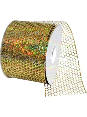 Storemax Morex Ribbon Poli Petek Kurdele, 8,25 cm x 127 M, Luxor Altın