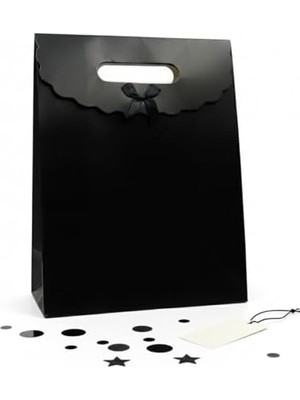 Storemax 24X31 Siyah Renk Zarf Model Karton Çanta, Hediye Kutusu