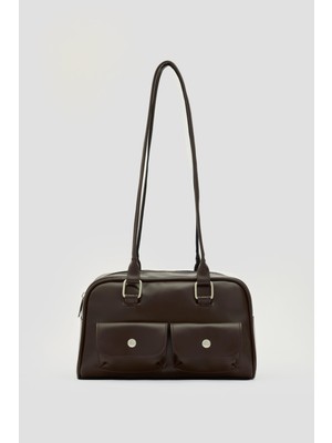 Shule Bags Rhan Retro Baget Çantası Kahve