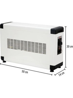 HBB2000K Heatbox Board 2000 Watt Monofaze Elektrikli Fanlı Isıtıcı Krem