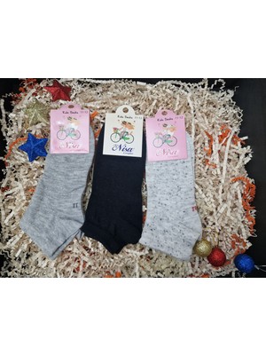 Lia Underwear 3' Lü Düz Renk Çocuk Çorabı