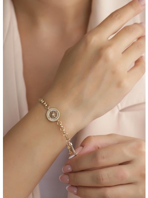 Narin Mücevherat Nar-In Altın Mücevherat Pusula Figürlü Dorikalı Altın BILEKLIK019