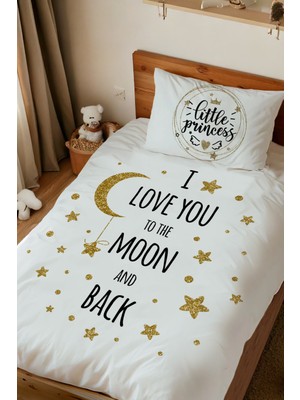 Homamia Isme Özel Baskılı %100 Pamuk Tek Kişilik Nevresim Takımı Love You