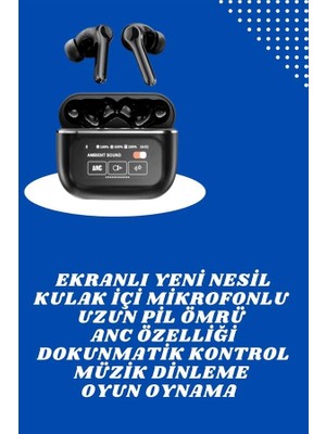 Eco Lounge Ekranlı Yeni Nesil Pro Kulaklık ve Akıllı Saat Kampanyası Kulak Içi Mikrofonlu