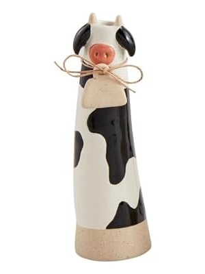 Storemax Mud Pie Çiftlik Kök Vazo, Inek, 23,2 cm x 5,7 cm