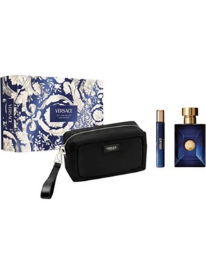 Versace Dylan Blue Edt Xmas Set 25 (100 ML+TS10 ml + Pouch)
