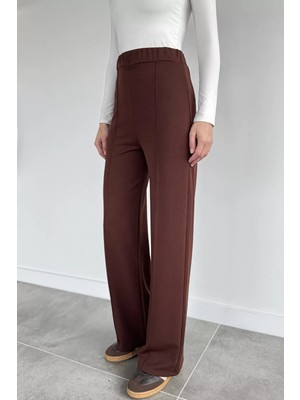 Gülseli Kadın Çimalı Bol Paça Pantolon P-00019681