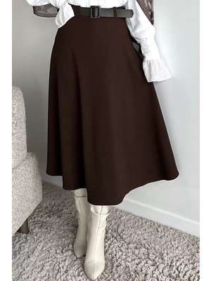 Julude Kemer Aksesuarlı Tesettür Kiloş Etek P-00019841