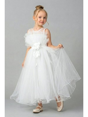 Kız Çocuk Robası Katlı Özel Gün Abiye Elbise MNK0475