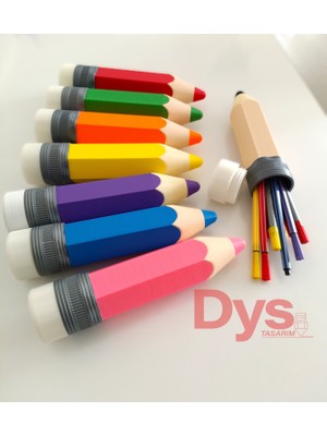 Dys Tasarım  Kalem Şeklinde Kalemlik (SARI)