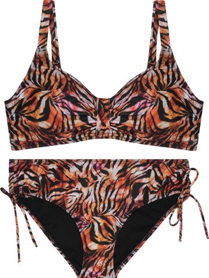 Pierre Cardin Kaplı Kesim Desenli Ip Detaylı Bikini Takımı