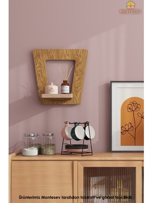 Montesev Ahşap Dekoratif Duvar Rafı ( MTSV-624 )