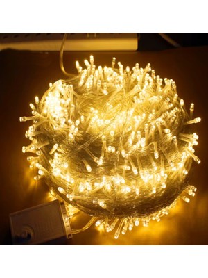 Gaman 100 Metre LED Işık 8 Animasyonlu Şık Yılbaşı Ağacı Ledi 100 Metre Şık Görünüm Siyah Kablolu