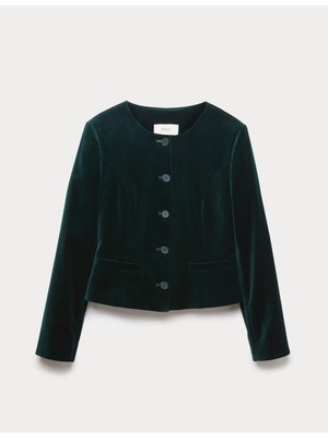 Marks & Spencer Kadife Pamuklu Blazer Ceket