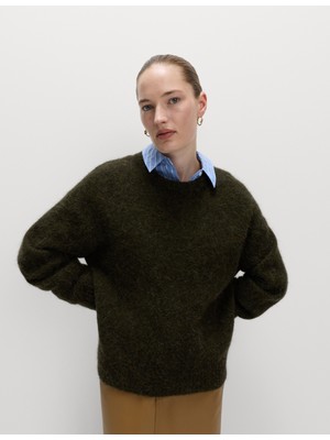 Marks & Spencer Alpaka Karışımlı Dokulu Rahat Kesim Kazak