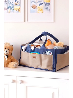 Hamur Anne Bebek Bakım Çantası M - Yenidoğan Alt Açma Değiştirme Düzenleyici Organizer - Lamitela Laci-Bej