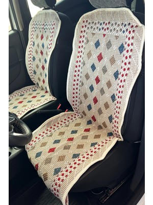 Lugmo Oto Koltuk Kılıf Kilim 3 Parça Set Terletmez Jüt Iplik Dokuma Universal