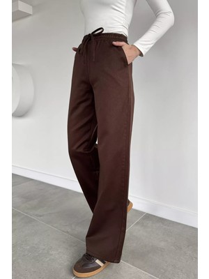 Gülseli Bel Bağlamalı Bol Paça Kadın Boy Friend Pantolon P-00015015