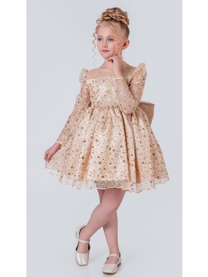 Mnk Baby & Kids Ruche Lipa Kız Çocuk Abiye M00783