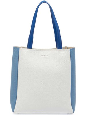 Tergan Beyaz Hakiki Deri Kadın El Çantası - S24Y1BC80306-U4Z