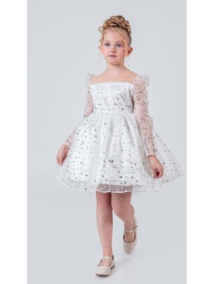 Mnk Baby & Kids Ruche Lipa Kız Çocuk Abiye M00783