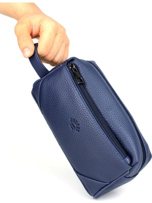 Derise Club Erkek Lacivert El Çantası, Kozmetik Tıraş Çantası, Seyahat, Portföy, Erkek El Çantası