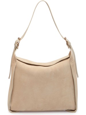 Tergan Bej Hakiki Deri Kadın Omuz Çantası - S25K1BC80530-V1M