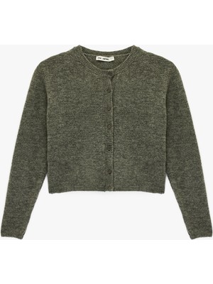 Koton Bisiklet Yaka Düğme Detaylı Basic Triko Hırka