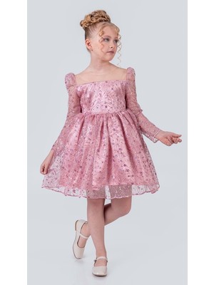 Mnk Baby & Kids Ruche Lipa Kız Çocuk Abiye M00783