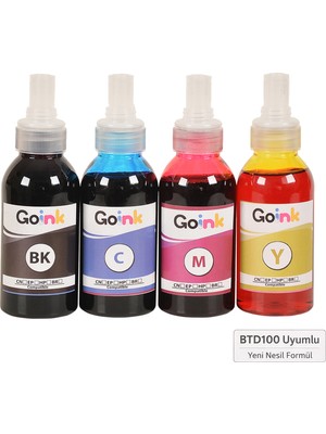 Goink Brother DCP-T730DW BTD100 Cmyk 4 Renk Mürekkep Seti 4X100 Muadil