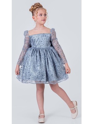 Mnk Baby & Kids Ruche Lipa Kız Çocuk Abiye M00783