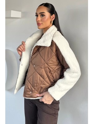 Gülseli Kadın Kadın Astarlı Peluş Detaylı Mont P-00019794