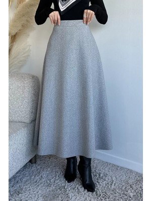 Julude Bel Lastikli Kaşe Tesettür Etek P-00019812