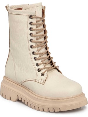 Tergan Bej Hakiki Deri Kadın Bot - K25K1BT68511-A25