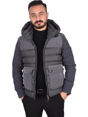 Raymons RYM-9004 Kapişonlu Şişme Mont/antrasit/m