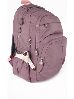 Lugmo Klinkır Okul Çantası Leptop Yuvalı Su Geçirmez Astarlı Lise Ortaokul Çantası Gülkurusu