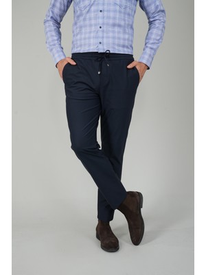 Bisse Lacivert Jagger Lastikli Rahat Erkek Pantolon PNS24K24006_D39