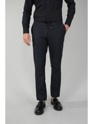 Bisse Siyah Jagger Lastikli Polyamid Polyester Erkek Pantolon PNS24K24006_D99